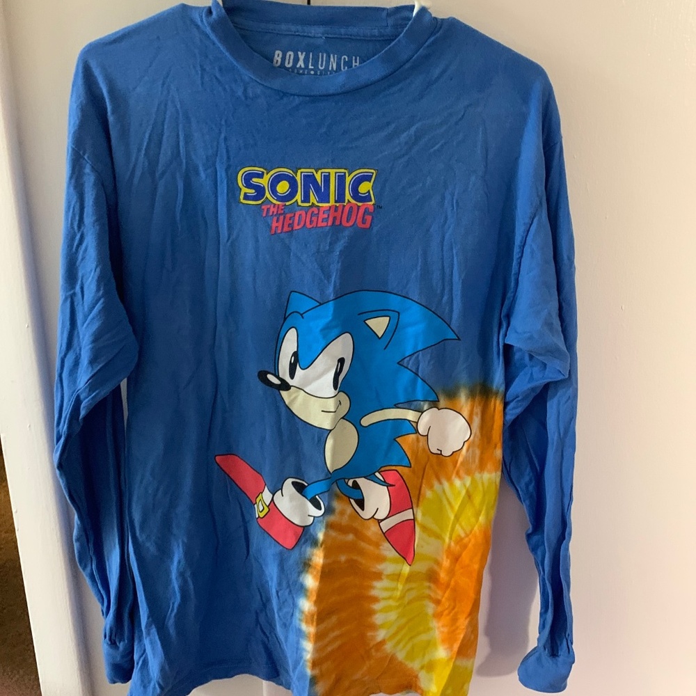 Boxlunch Sonic The Hedgehog Classic Sonic Radial Dye Long Sleeve Shirt